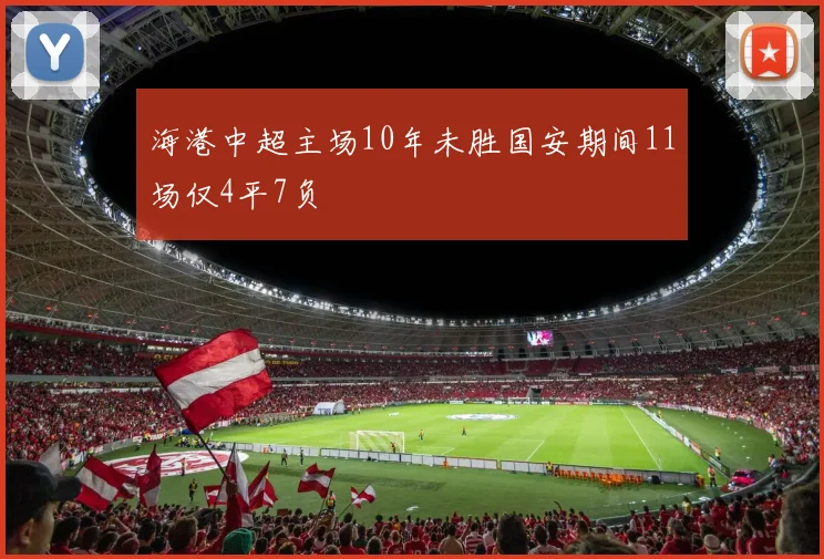 海港中超主场10年未胜国安期间11场仅4平7负